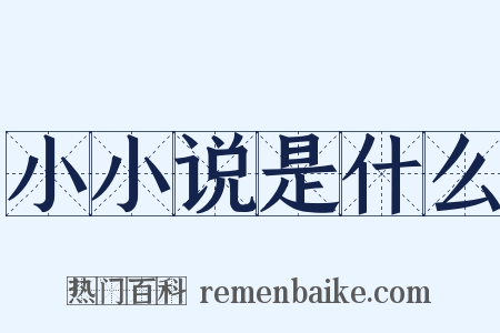 小小说是什么是什么意思的图片
